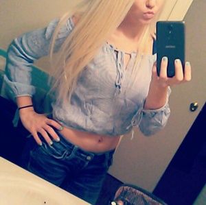 Denim blue colored shirt